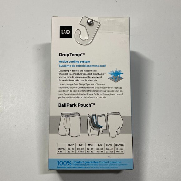 NWT SAXX DropTemp Cooling Cotton Boxer Brief - 'Outside Is In' Print - Picture 3 of 5